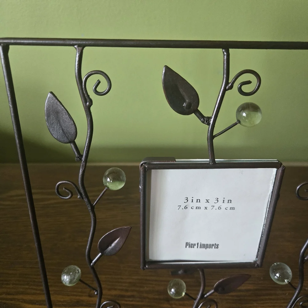 Pier 1 Leaf & Vine Metal Photo Frame